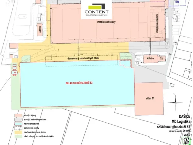 Pronájem skladu, Dašice, Křičenského, 5000 m2