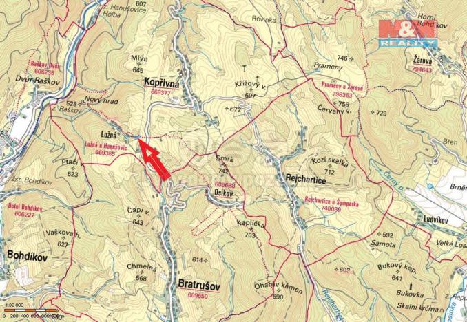 Prodej pozemku, Kopřivná - Lužná, 6278 m2