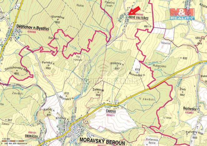 Prodej pozemku, Moravský Beroun - Nové Valteřice, 719 m2