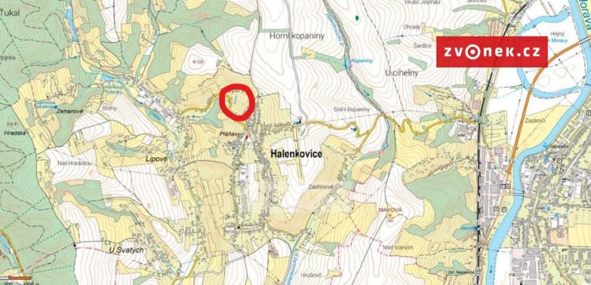 Prodej zahrady, Halenkovice, 852 m2