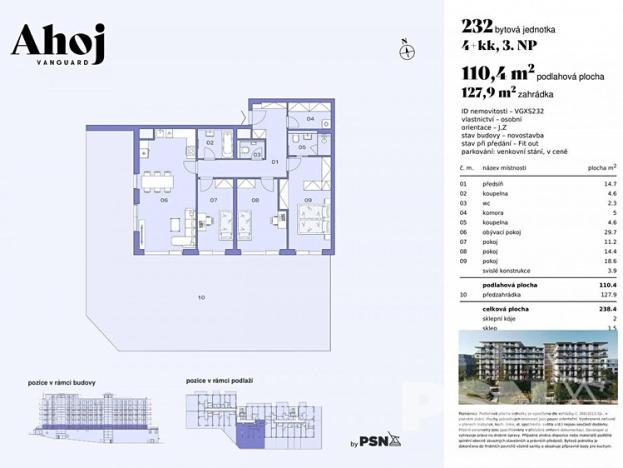 Prodej bytu 4+kk, Praha - Modřany, Československého exilu, 110 m2