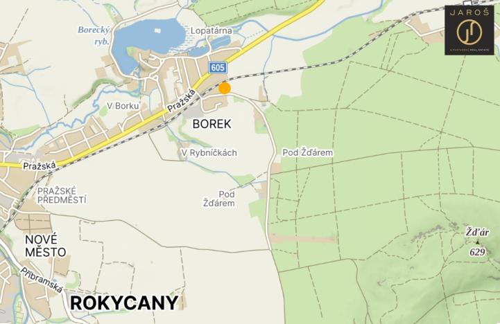 Prodej pozemku pro bydlení, Rokycany - Borek, 1294 m2