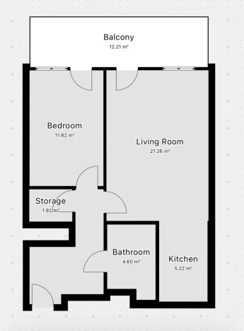 Pronájem bytu 2+kk, Praha - Michle, U plynárny, 56 m2