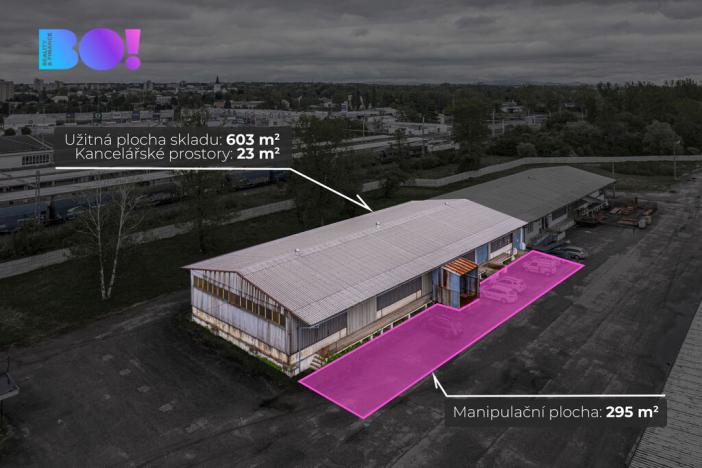 Pronájem skladu, Karviná - Fryštát, Lešetínská, 603 m2
