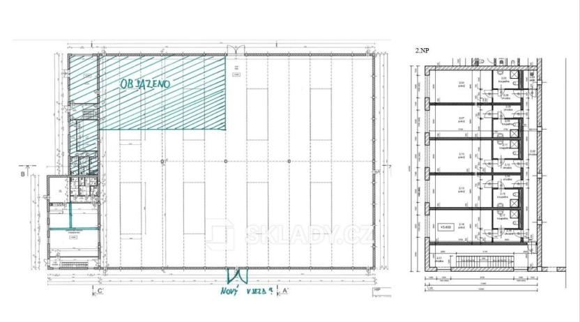 Pronájem skladu, Mohelnice, 2600 m2