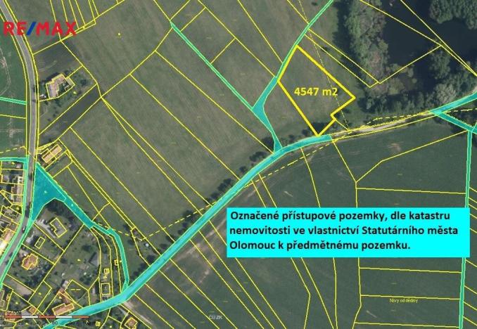 Prodej zemědělské půdy, Olomouc, 4547 m2