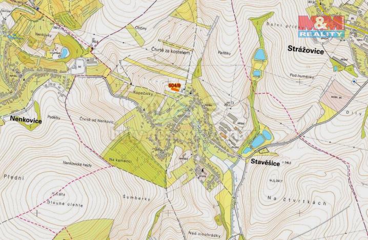 Prodej zemědělské půdy, Stavěšice, 616 m2