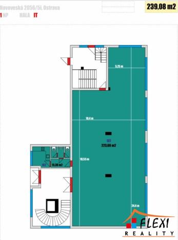 Pronájem kanceláře, Ostrava - Mariánské Hory, Novoveská, 239 m2