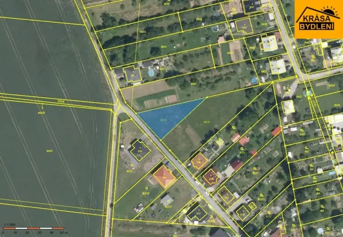 Prodej podílu 1/36 pozemku pro bydlení, Tršice, 79 m2