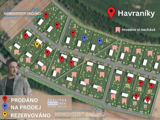Prodej pozemku pro bydlení, Havraníky, 955 m2