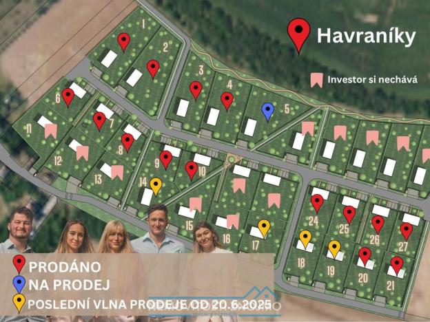 Prodej pozemku pro bydlení, Havraníky, 1024 m2