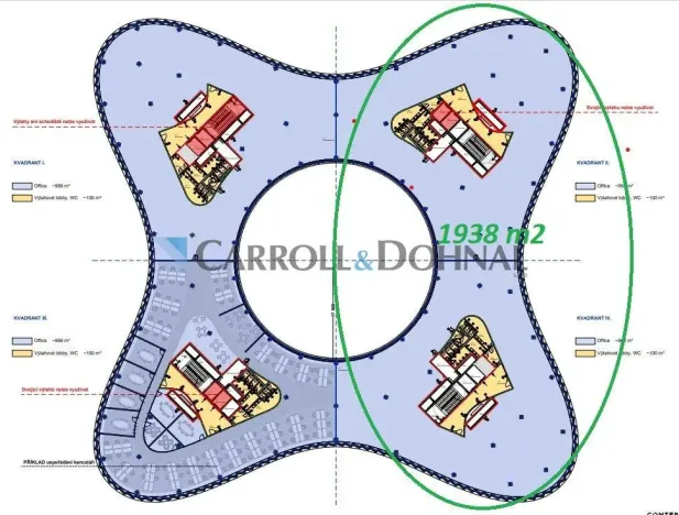 Pronájem kanceláře, Ostrava - Moravská Ostrava, náměstí Biskupa Bruna, 1938 m2