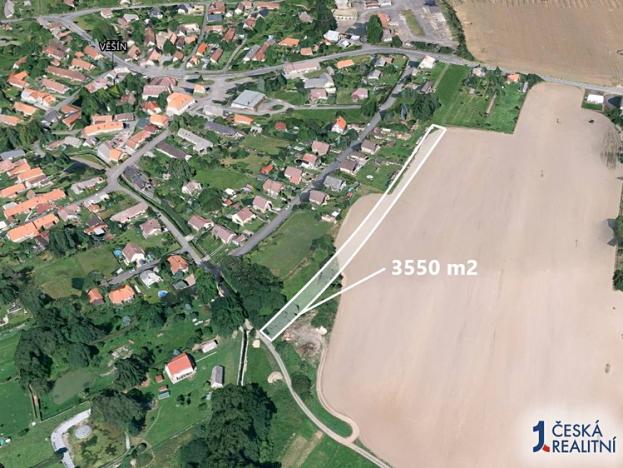 Prodej trvalého travního porostu, Věšín, 3550 m2