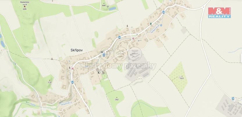 Prodej pozemku pro bydlení, Skřípov, 648 m2