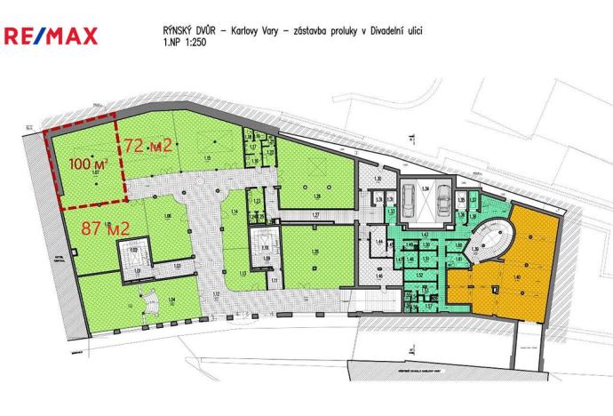 Pronájem komerční nemovitosti, Karlovy Vary, Divadelní náměstí, 100 m2