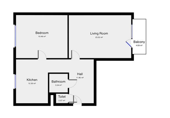 Pronájem bytu 2+1, Praha - Strašnice, Hostýnská, 55 m2