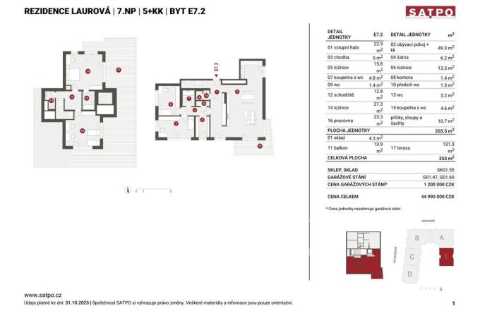 Prodej bytu 5+kk, Praha - Smíchov, Na Laurové, 204 m2