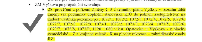 Prodej zahrady, Vyškov - Opatovice, 670 m2