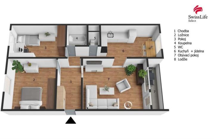 Prodej bytu 3+1, Česká Lípa, Ústecká, 71 m2