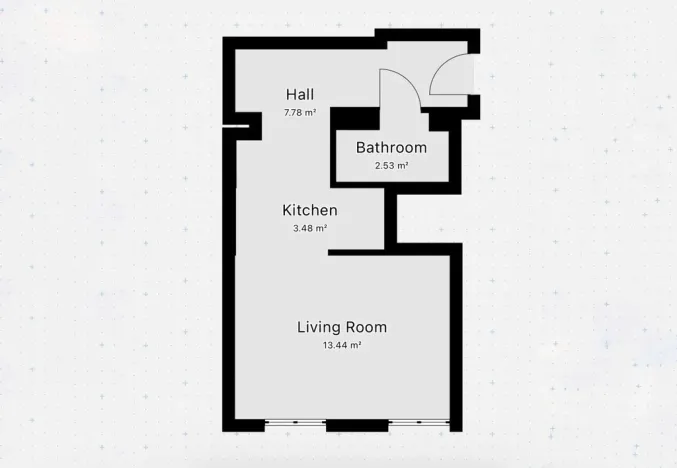 Pronájem bytu 1+kk, Praha - Vinohrady, Moravská, 27 m2