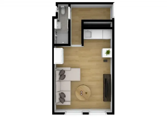 Pronájem bytu 1+kk, Praha - Smíchov, Holečkova, 26 m2