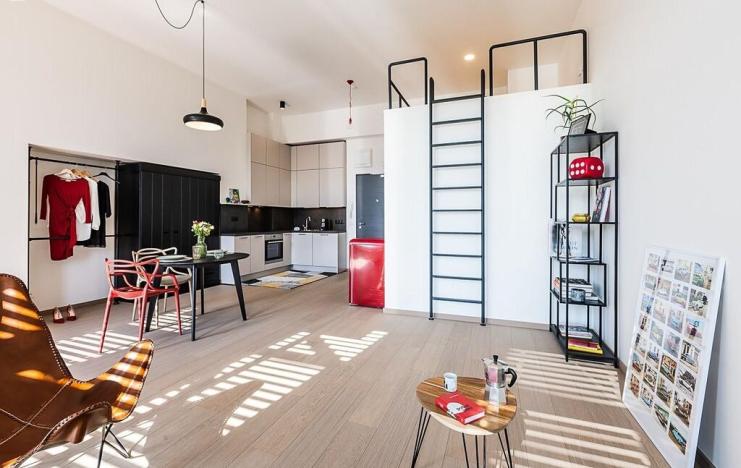Pronájem bytu 1+kk, Praha - Holešovice, V háji, 53 m2