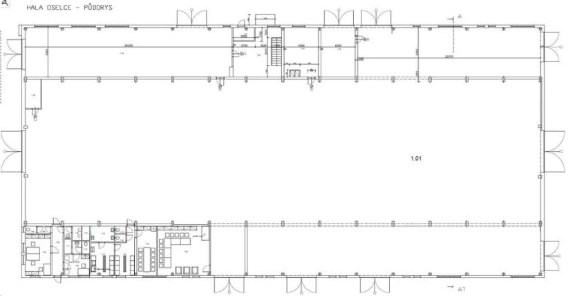 Pronájem výrobních prostor, Oselce, 2584 m2