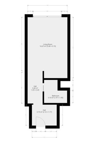 Pronájem bytu 1+kk, Praha - Záběhlice, Jabloňová, 27 m2