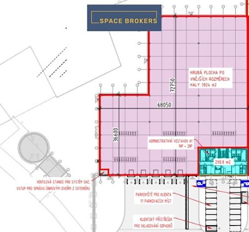 Pronájem skladu, Pardubice, 7823 m2