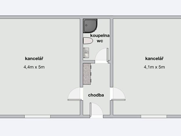 Prodej kanceláře, Plzeň, Kaplířova, 50 m2