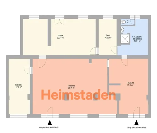Pronájem obchodního prostoru, Havířov - Město, Na Nábřeží, 182 m2