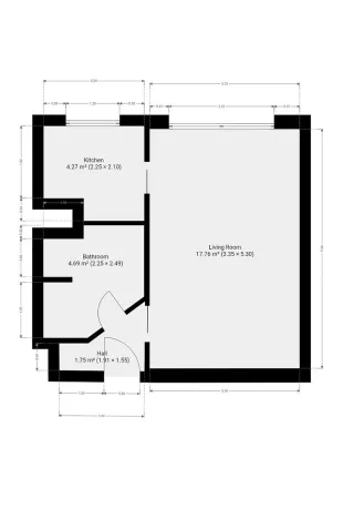 Pronájem bytu 1+1, Praha - Troja, Krynická, 29 m2