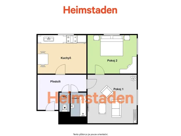 Pronájem bytu 2+1, Ostrava - Poruba, náměstí Vítězslava Nováka, 56 m2