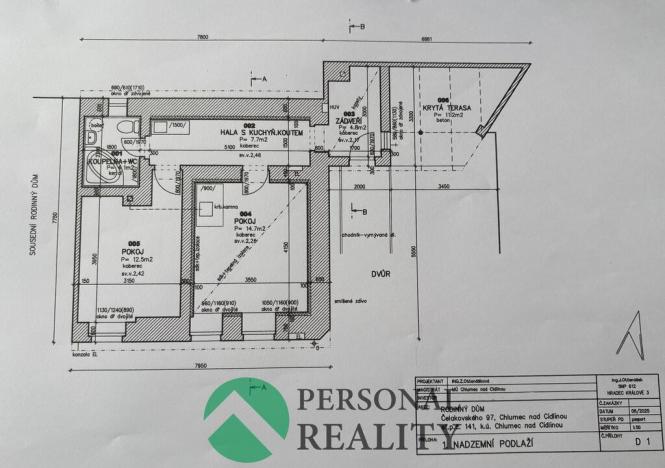 Prodej rodinného domu, Chlumec nad Cidlinou, Čelakovského, 44 m2
