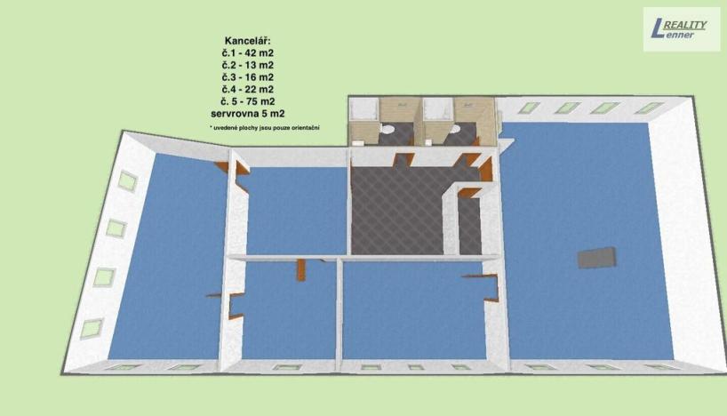 Pronájem kanceláře, Příbram - Příbram VI-Březové Hory, Rožmitálská, 173 m2