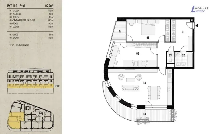 Prodej bytu 3+kk, Rožmitál pod Třemšínem, 85 m2