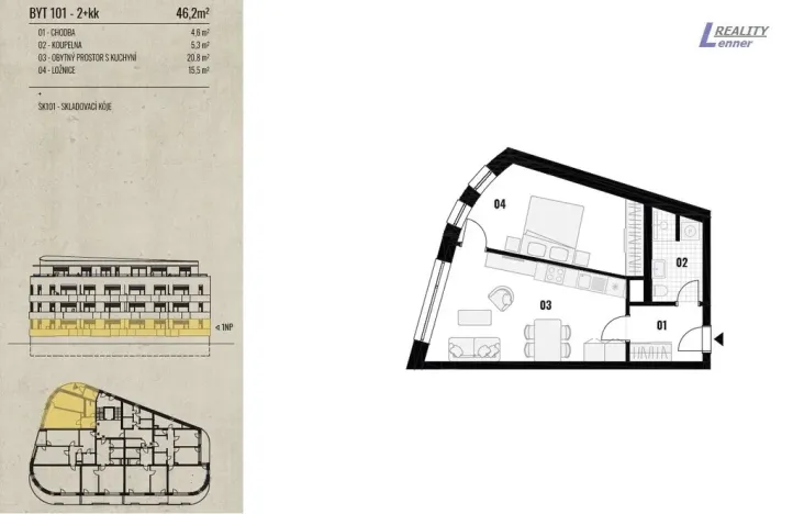Prodej bytu 3+kk, Rožmitál pod Třemšínem, 92 m2