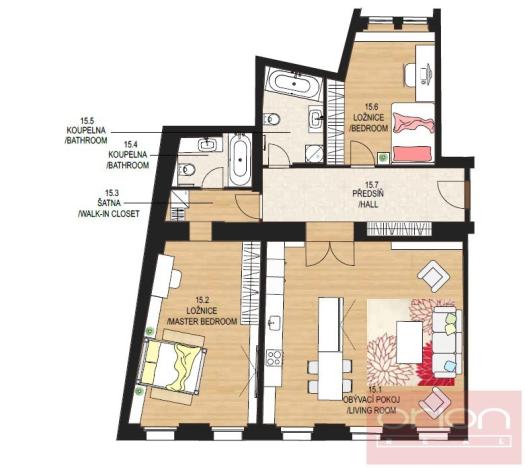 Pronájem bytu 3+kk, Praha - Nové Město, Soukenická, 108 m2