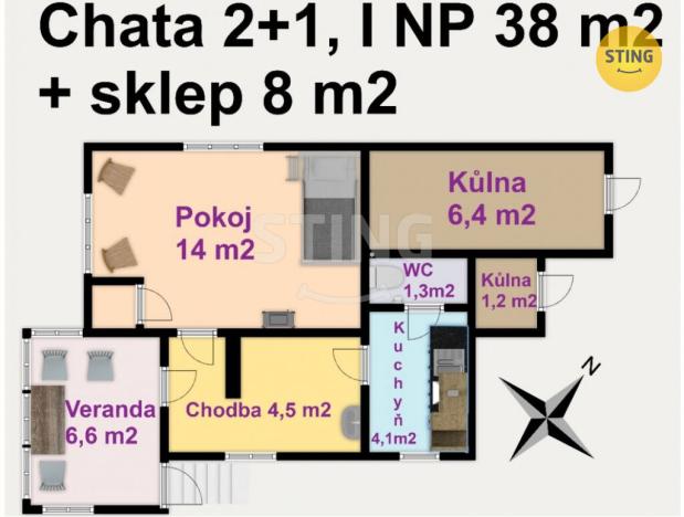 Prodej chaty, Radějov, 38 m2