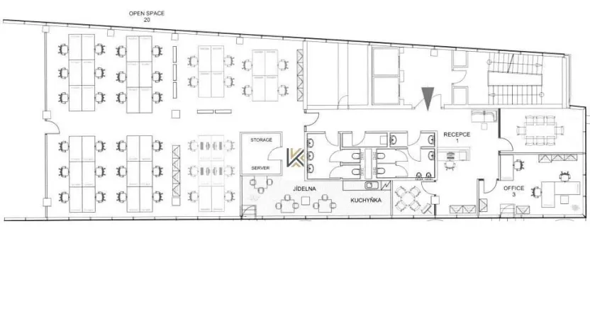 Pronájem kanceláře, Praha - Krč, Olbrachtova, 311 m2