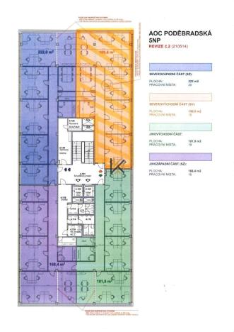 Pronájem kanceláře, Praha - Vysočany, Poděbradská, 199 m2