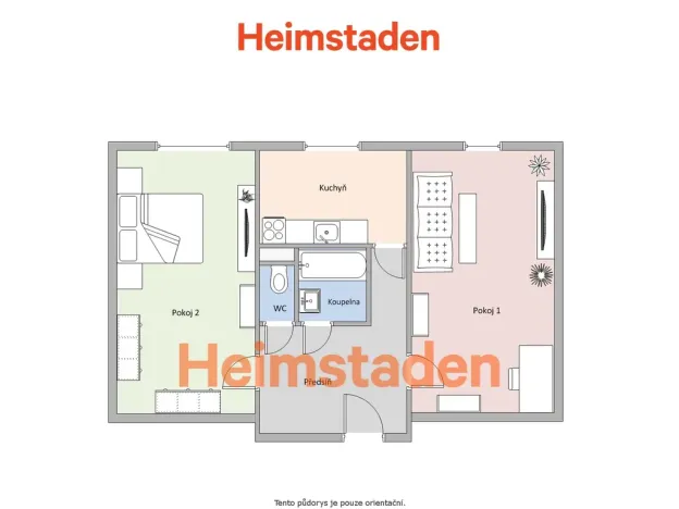 Pronájem bytu 2+1, Karviná - Nové Město, Cihelní, 53 m2