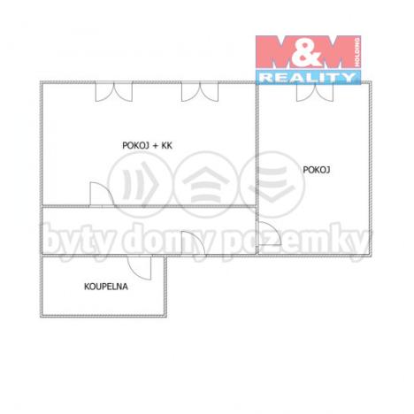 Pronájem bytu 2+kk, Chomutov, Klostermannova, 100 m2