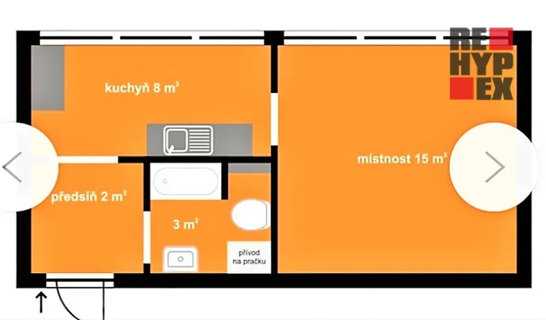 Pronájem bytu 1+1, Kolín - Kolín II, Na Magistrále, 27 m2