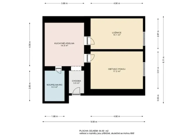 Pronájem bytu 2+1, Praha - Vinohrady, Lucemburská, 60 m2