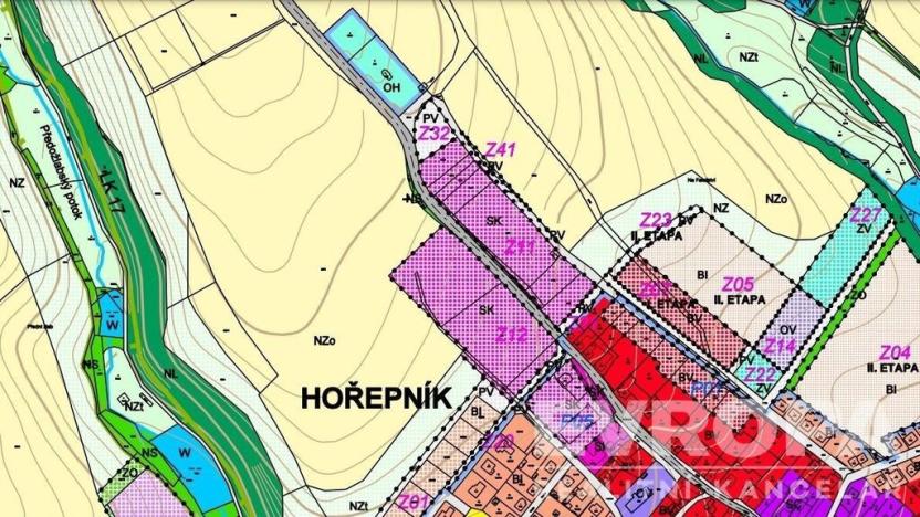 Prodej pozemku, Hořepník, 966 m2