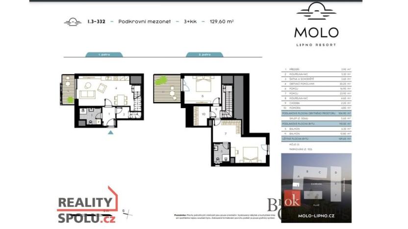 Prodej bytu 3+kk, Lipno nad Vltavou, 110 m2