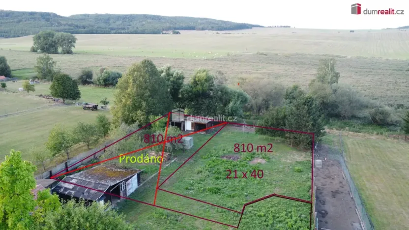 Prodej pozemku pro bydlení, Vroutek, Nádražní, 810 m2