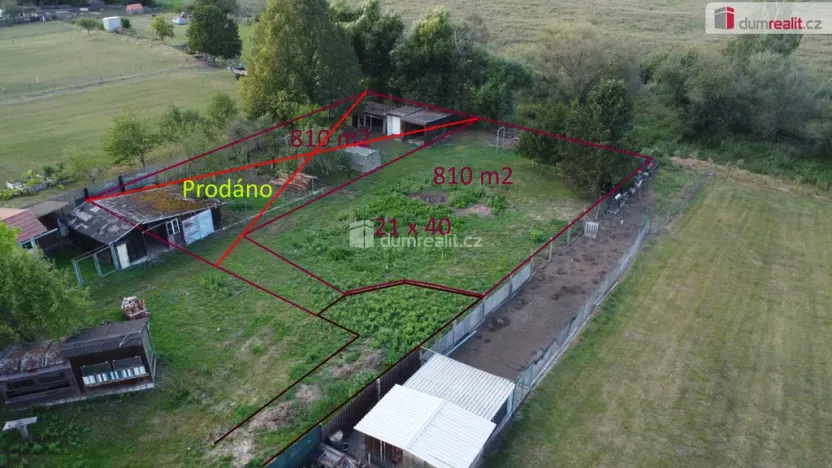 Prodej pozemku pro bydlení, Vroutek, Nádražní, 810 m2