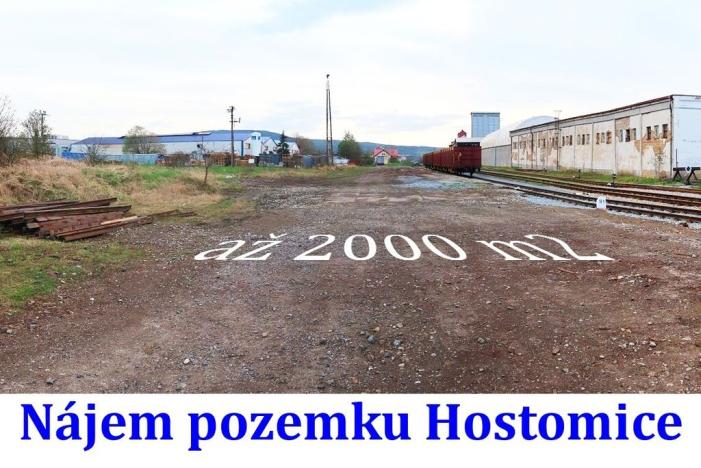 Pronájem pozemku pro komerční výstavbu, Hostomice, Nádražní, 2000 m2